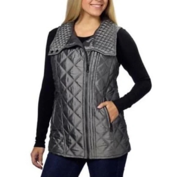 Steel Gray Puffer Vest - Marc New York - Perfect Condition - Picture 3 of 11